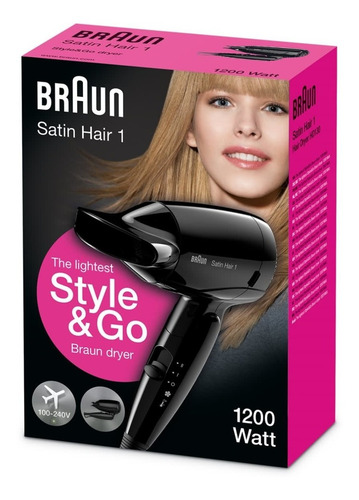 Secador De Pelo Braun Satin Hair Hd 130 Portátil Style & Go