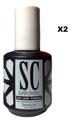 Gel Finish Super Crystal 8ml X 2unid Black&white
