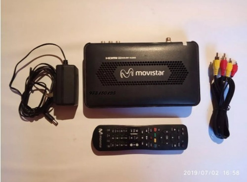 Decodificador Movistar Hd Control Remoto Cargador Cable Caja