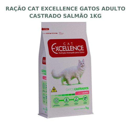 Ração Cat Excellence Gatos Castrados Salmão 1kg