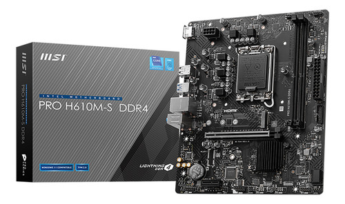 Tarjeta Madre Msi Pro H610m-s Ddr4 Lga1700 2x Ddr4 Micro Atx