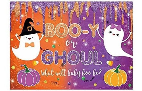 Funnytree 7x5ft Halloween Boo-y O Ghoul Género Reveal Pmly1