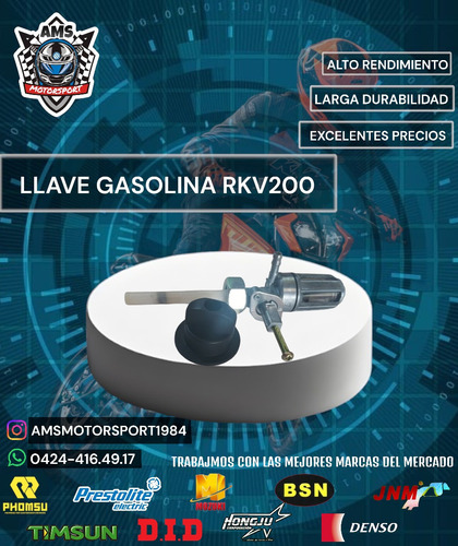 Llave De Gasolina Rkv200