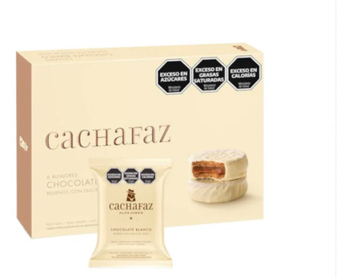 Alfajor Cachafaz Blanco 6u