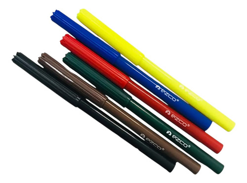 Marcador Escolar Ezco X6 Colores Display X 6 Unidades