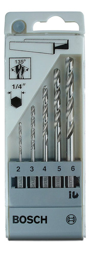 Set De Mechas Metal 2-3-4-5-6 Mm Bosch Hexagonal 2608595517