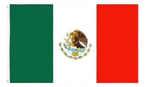 Bandera  De México 60 Cm X 90cm En Poliester