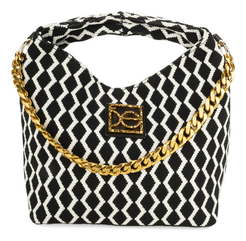 Bolsa Hobo 2 En 1 Cloe Dokoni Mediano Color Negro