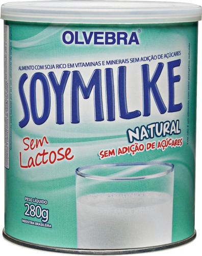 Leite De Soja Soymilke Natural Sem Açúcares Sem Lactose 280g