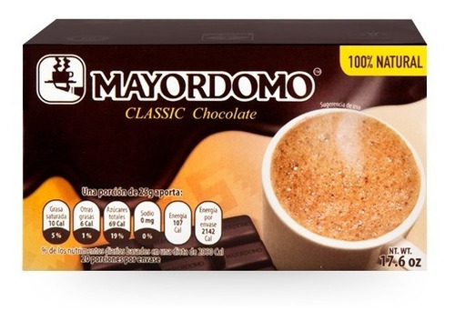 Imagen 2 de 6 de Chocolate Mayordomo Clásico 500g