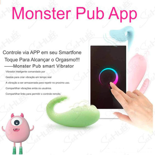 Monster Pub 1x Vibrador Bluetooth Cor Rosa