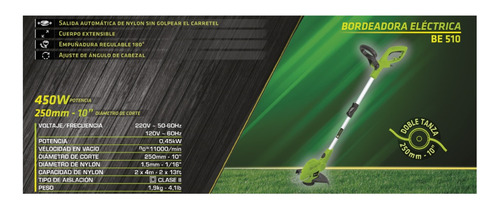 Bordeadora Electrica Forest & Garden Be 510 220v Jardin