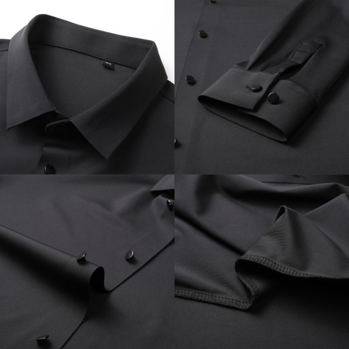 Camisa Elástica Antiarrugas Para Hombre, Camisas Camisas De