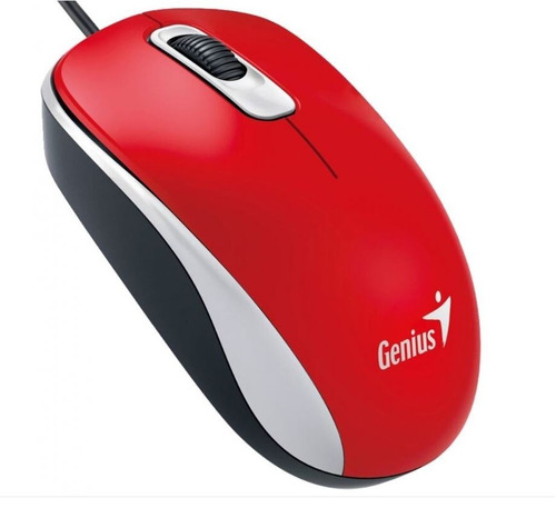 Mouse Optico Alambrico Genius Dx110 Usb Rojo 