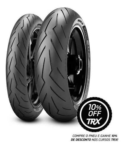 Imagem 1 de 5 de Par Pneus Pirelli Diablo Rosso 3 120/70-17+240/45-17