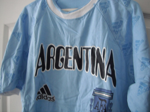 Franela Argentina Talla Única Camiseta Algodón Fútbol Nueva