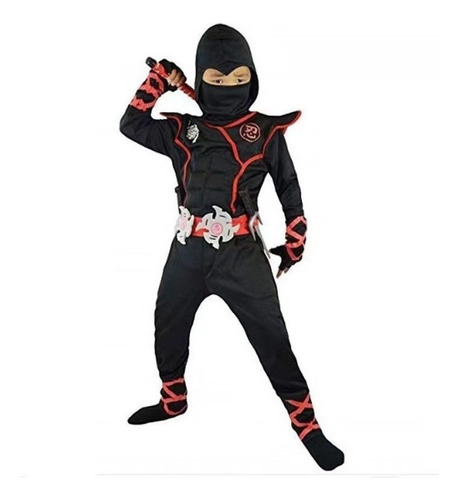 Negro Disfraz Ninja Para Traje De Niños