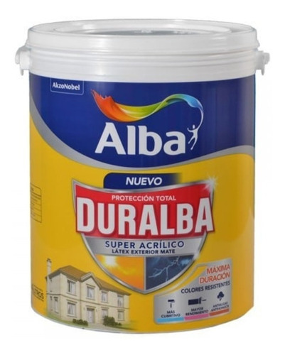 Duralba Pintura Látex Exterior Acrilico Alba 1 L - Sagitario