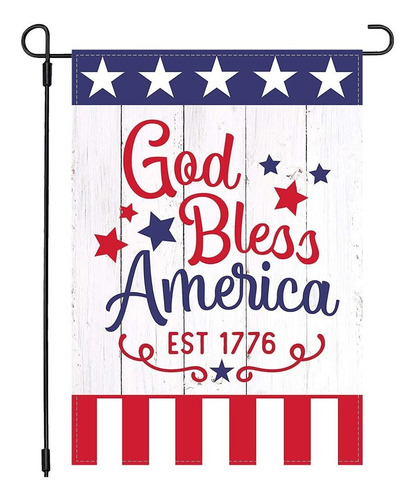 Bandera De Jardín Pandicorn Patriotic God Bendess America 4 