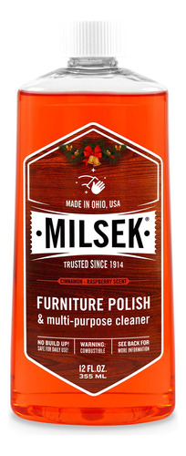 Milsek Furniture Polish And Cleaner, 12 Onzas, Canela, 12 Oz