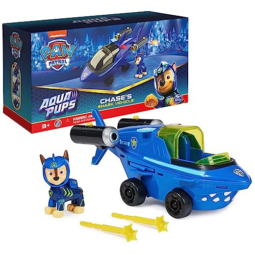 Paw Patrol Aqua Pups, Chase Transforming Shark Vehicle Con F