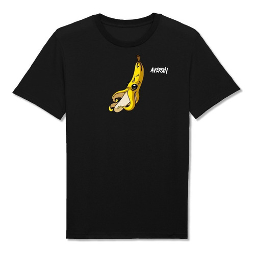 Camiseta Streetwear Avershy Banana Negra