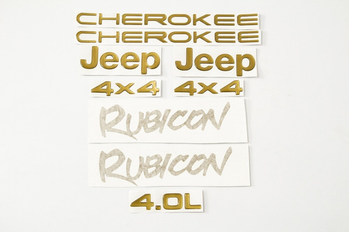 Imagem 1 de 4 de  Kit Adesivo Emblema  Cherokee Rubicon 1998 Resinado Chrb081