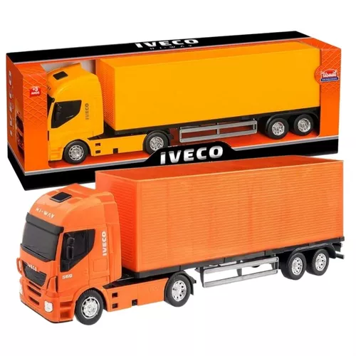 Caminhão Carreta com Controle Remoto - Big Truck com Luz - Laranja