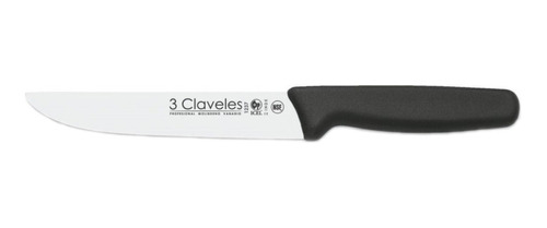 Cuchillo Cocinero Mgo Polipr Negro 13,5cm Tres Claveles 1235
