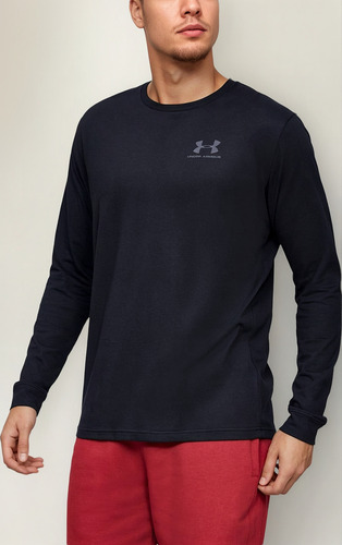 Under Armour Playera Deportiva De Manga Larga Con Pecho Izq