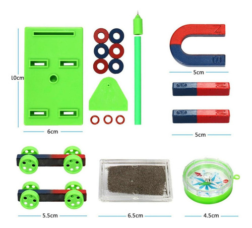 Kit De Experimentos De Ciencias Físicas Con Imanes, 2 Piezas