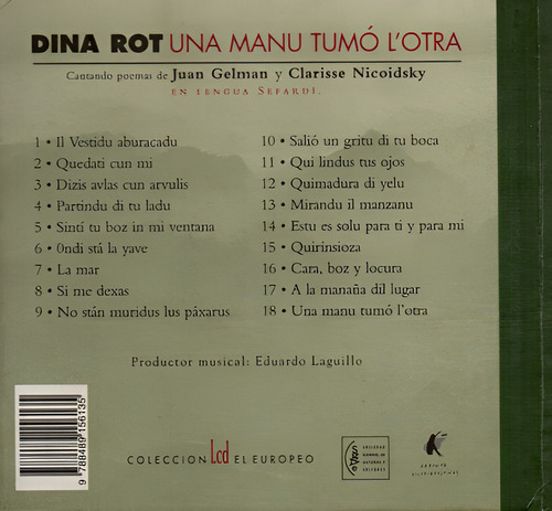 Cd + Libro Dina Rot (una Manu Tumo L Otra) -f-