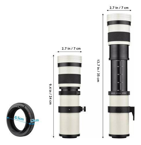 Cámara Mf Super Teleobjetivo Zoom Lente F/8.3-16 420-800mm