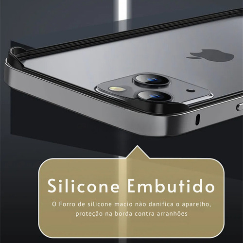 Capa Case Bumper Bamper Borda Metal Para iPhone 16 Pro