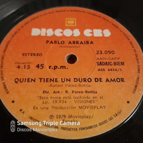 Simple Pablo Abraira Discos Cbs C19