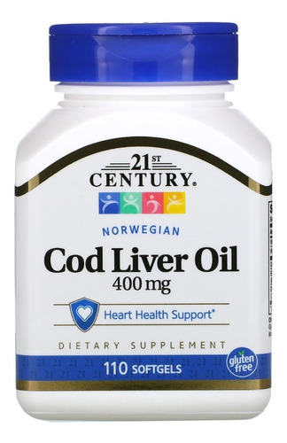 Cod Liver 21 Century 400mg 110 Capsulas Blandas 