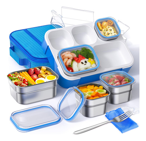 Time4deals Lonchera Bento De 5 Compartimentos Para Ninos Y A