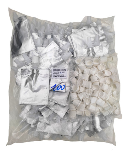 Sache Metalizado Fosco Com Bico 90x70mm 100unid 30ml - Ideal