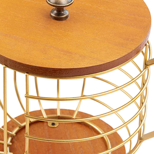 Soporte Para Cápsulas De Café Con Tapa, Base De Madera,
