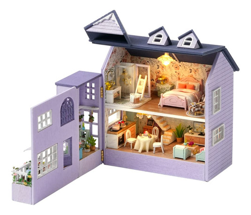 Tukiie Kit De Casa De Muñecas En Miniatura Con Muebles, A .