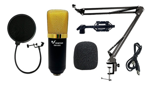 Venetian Bm-800 Microfono Condenser Usb Podcast Combo