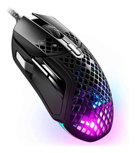 Mouse Gamer Steelseries Aerox 5 9 Botones Programables Color Negro