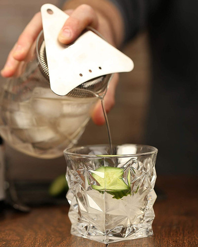 Imagen 3 de 3 de Colador Delta Oruga Para Coctelería De Acero Inoxidable