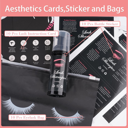 Uyolaxed Kit De Limpieza De Extensión De Pestañas De 60 Piez