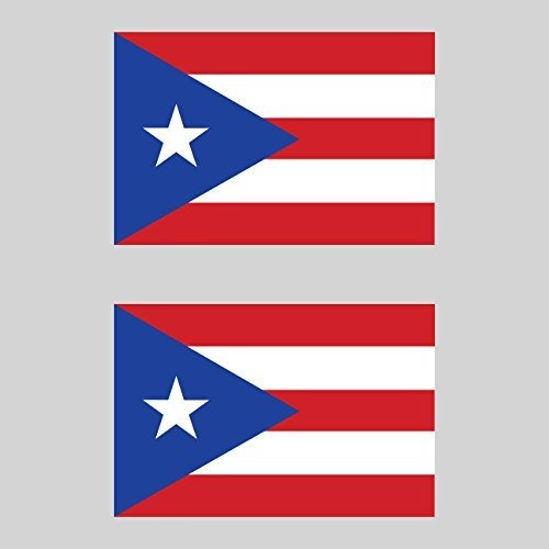 Dos Pack Bandera De Puerto Rico Fa Graphix Adhesivo Pr Rico