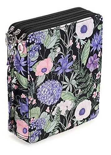 Estuche Para Colores Diseño Florales Con 120 Ranuras Con As
