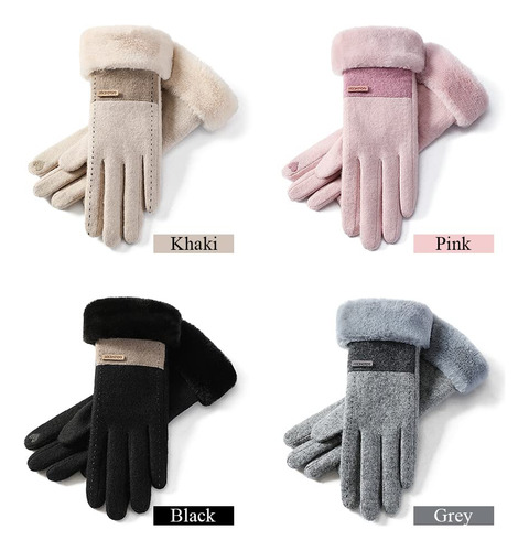 Guantes De Lana Cálidos De Invierno Para Mujer Guantes