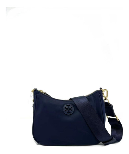 Mini Hobo De Nailon En Azul Marino De Tory Burch