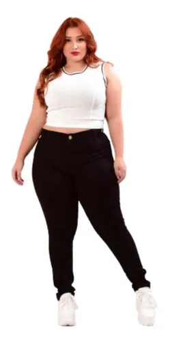 Calça jeans colorida feminina plus cheap size