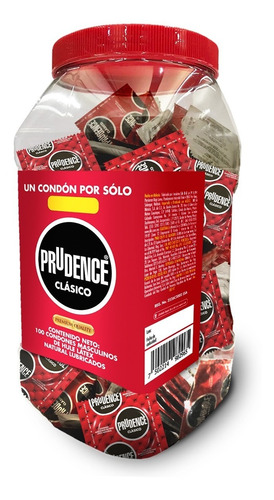 100 Condones Prudence Clásico En Bote - Vitrolero